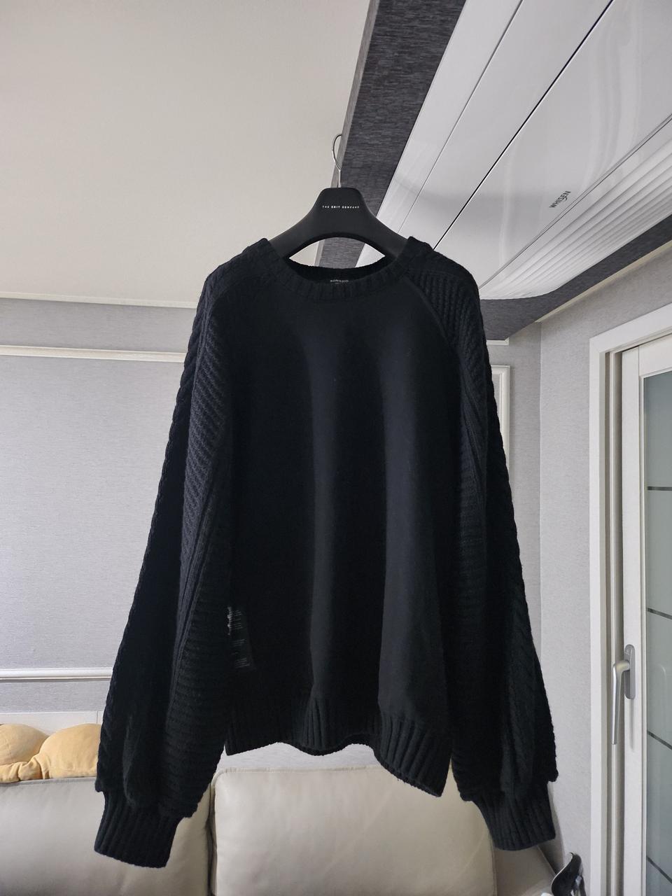 [거의 새것] 송지오 옴므 오버핏 니트 맨투맨 티셔츠 48