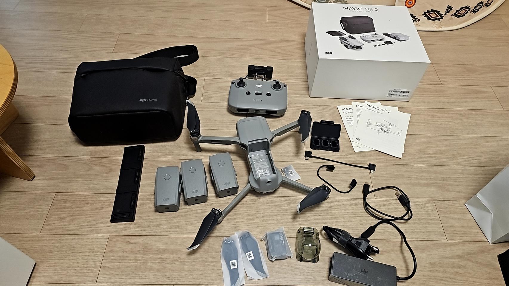 S급 DJI 매빅에어2 배터리3개 드론 drone mavic air2