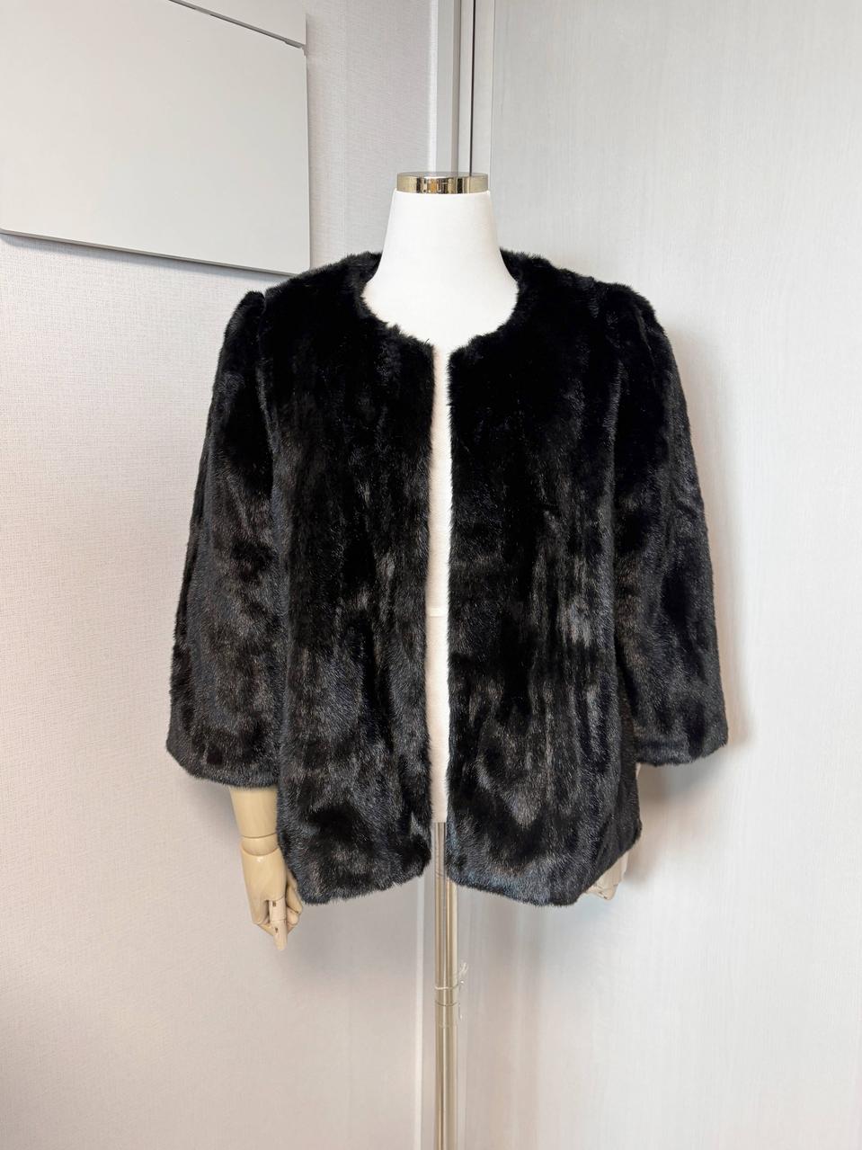 무자크 페이크 퍼 자켓