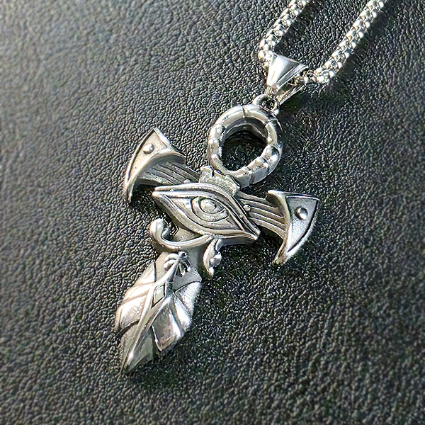 Vestige 티타늄 펜던트 빈티지 엔틱 일루미나티 앙크 눈 남자 목걸이