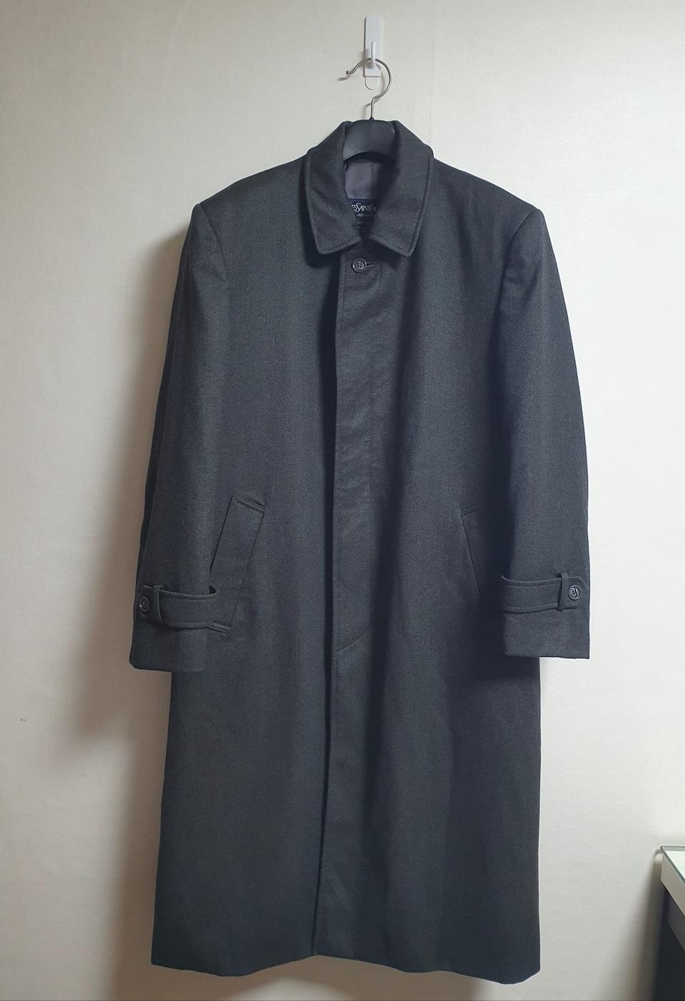 입생로랑 YSL 디퓨전옴므 차콜 클래식 롱코트 100