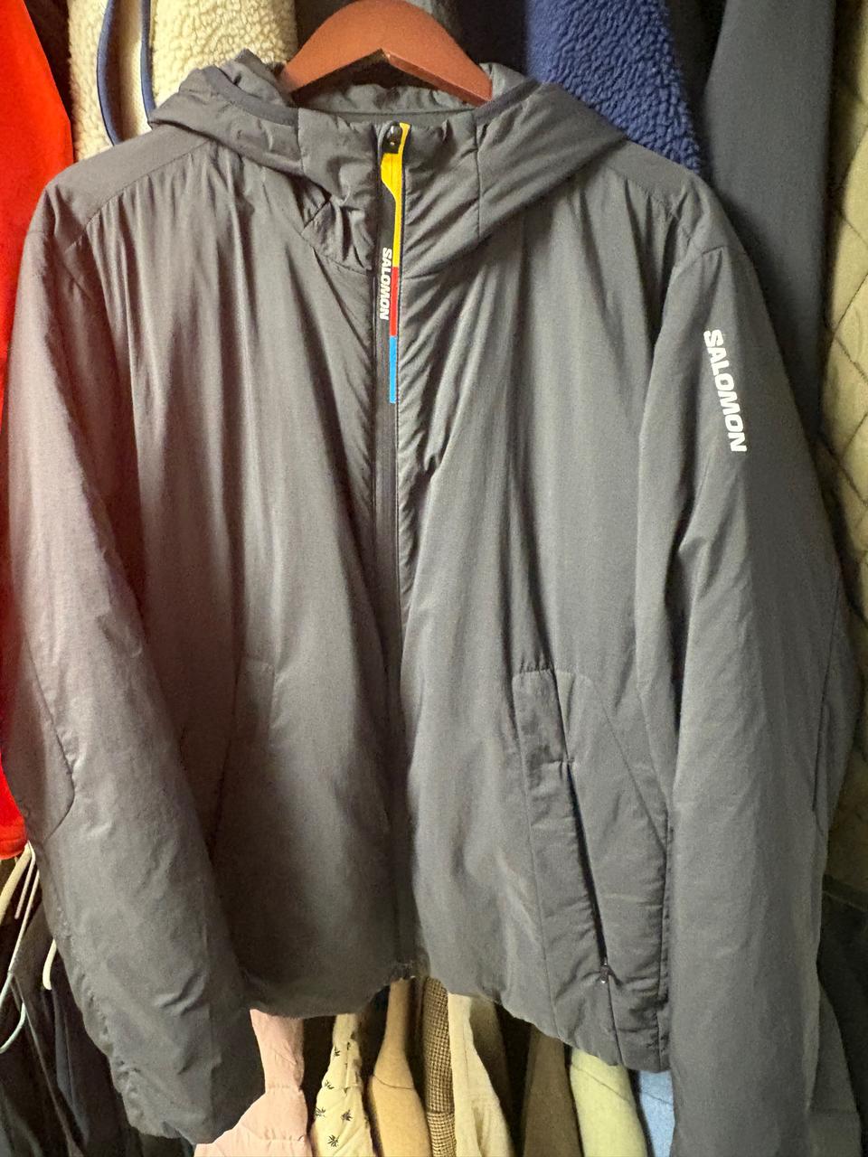 살로몬 후드 모디세이 패딩 자켓 L사이즈 블랙