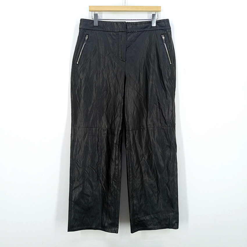 엘비엘 여성 춘추 뒷밴딩 인조가죽 9부팬츠 블랙79 (HU43483)