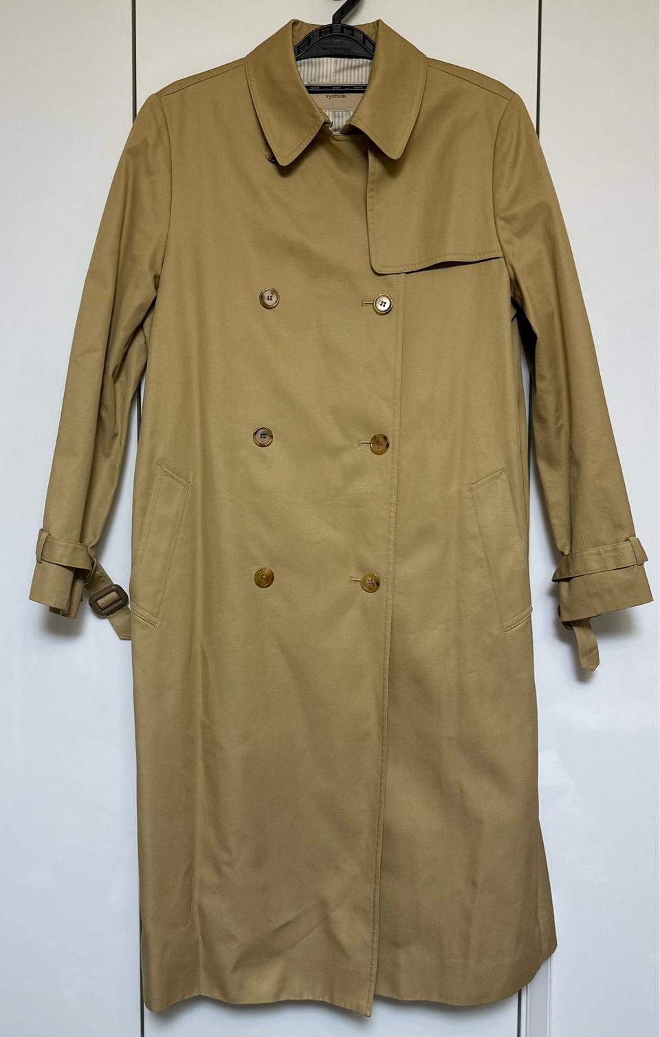 한섬시스템SYSTEM 베이지 트렌치 코트