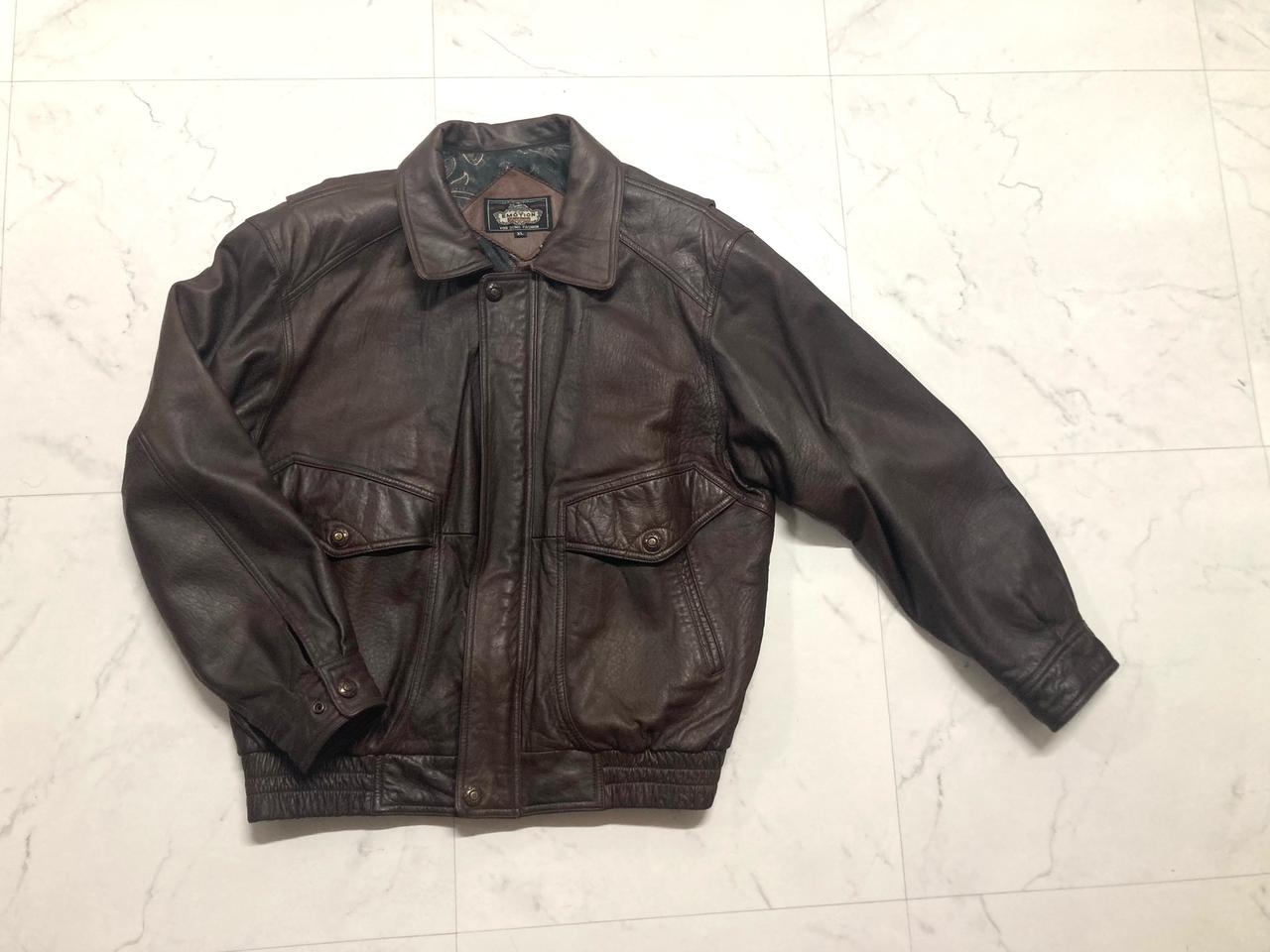 90s 양가죽 A-2 램스킨 레더 봄버 자켓 100-105