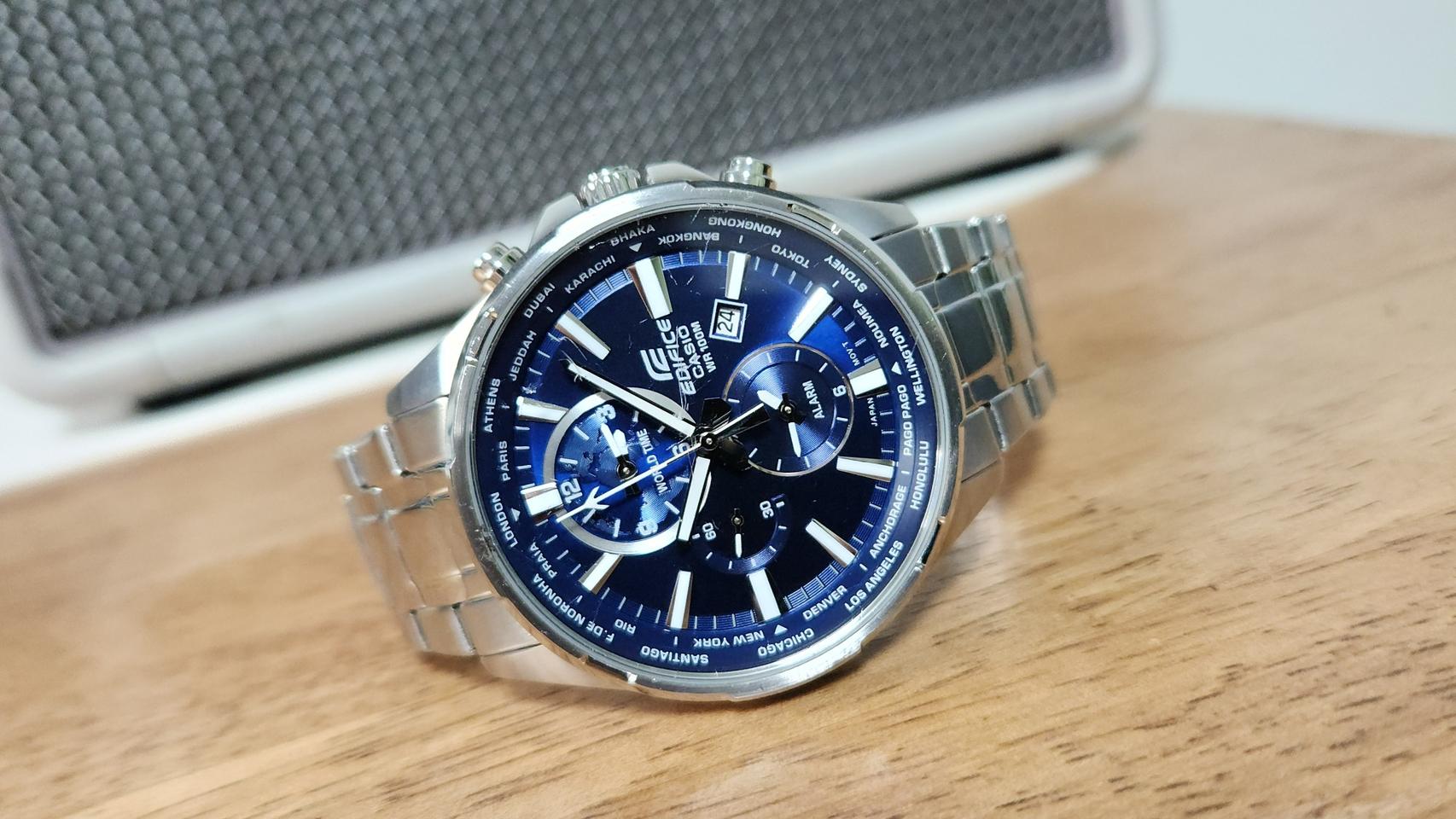 # CASIO 카시오 에디피스 월드타임 남성명품 시계 급처 / 청판