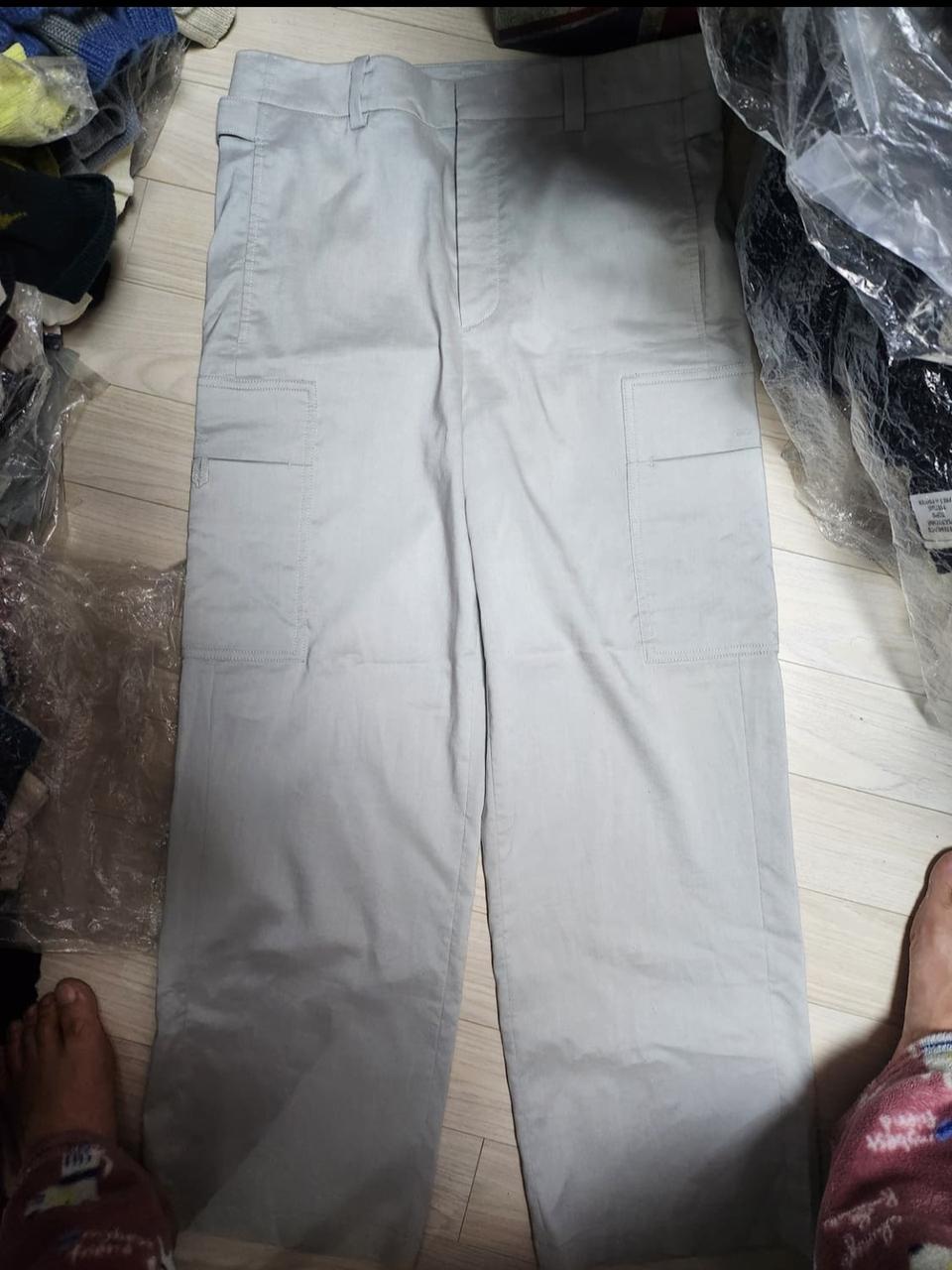 시스템옴므 정품 와이드 카고 베이지 32-34사이즈