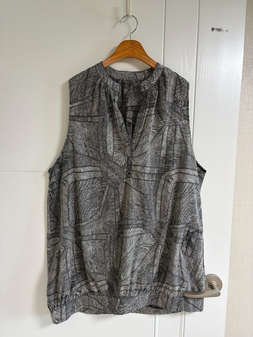 (일본 수입 빈티지)나시 블라우스 빅사이즈 롱 티셔츠 원피스