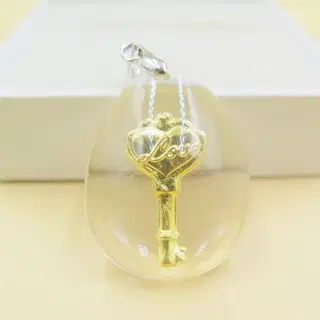 새 하트 열쇠 24K 순금 펜던트 목걸이 골드 공예품 금 선물 금수집