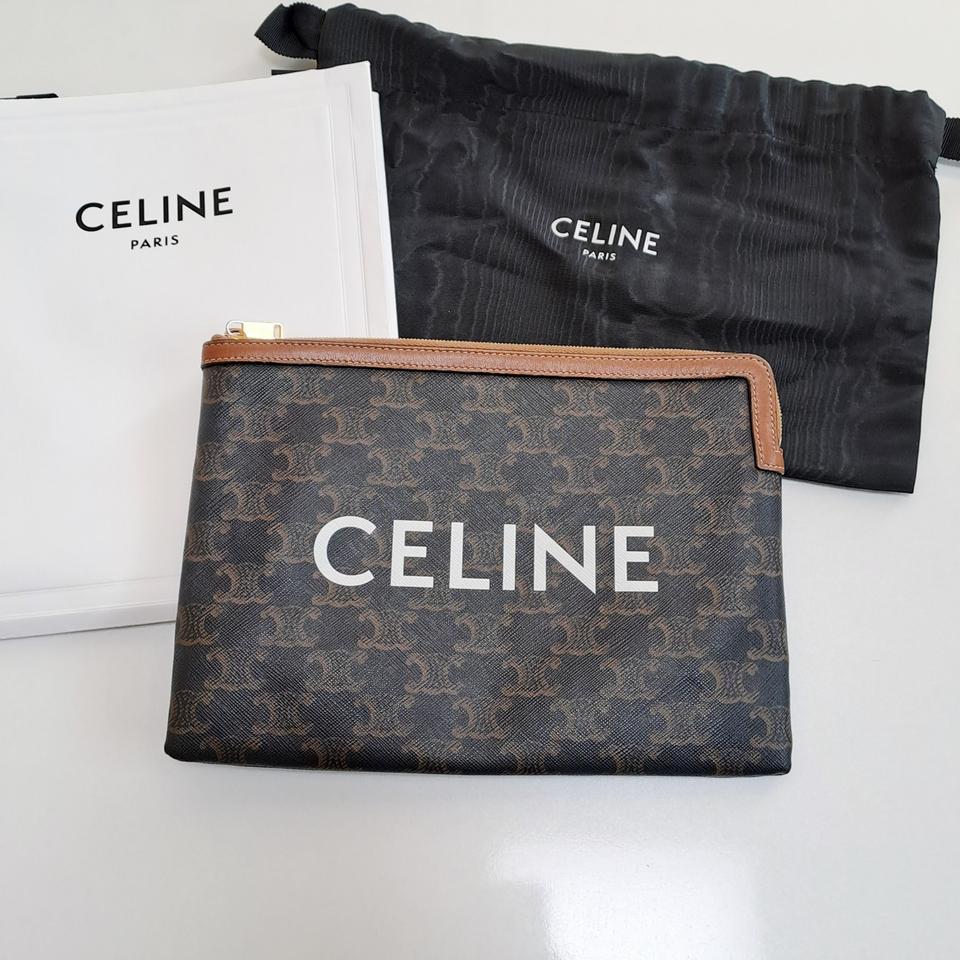 [100%/정품] 셀린느 트리옹프 캔버스 클러치, 셀린느파우치