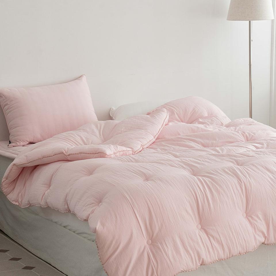 부드러운 간절기 사계절 차렵이불 비비드 컬러 워싱 무지 이불 패드 침구