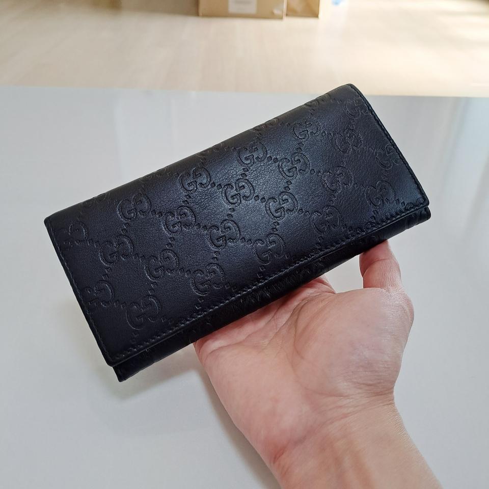 [100%/정품] 구찌 GG 시마 레더 블랙 장지갑, 구찌지갑,구찌장지갑