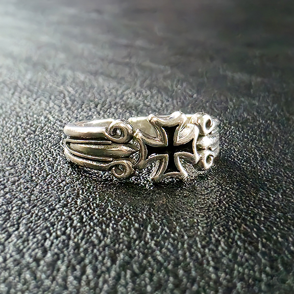 Citadel 백동 남자 엔틱 빈티지 명품 중세 고딕 십자가 반지