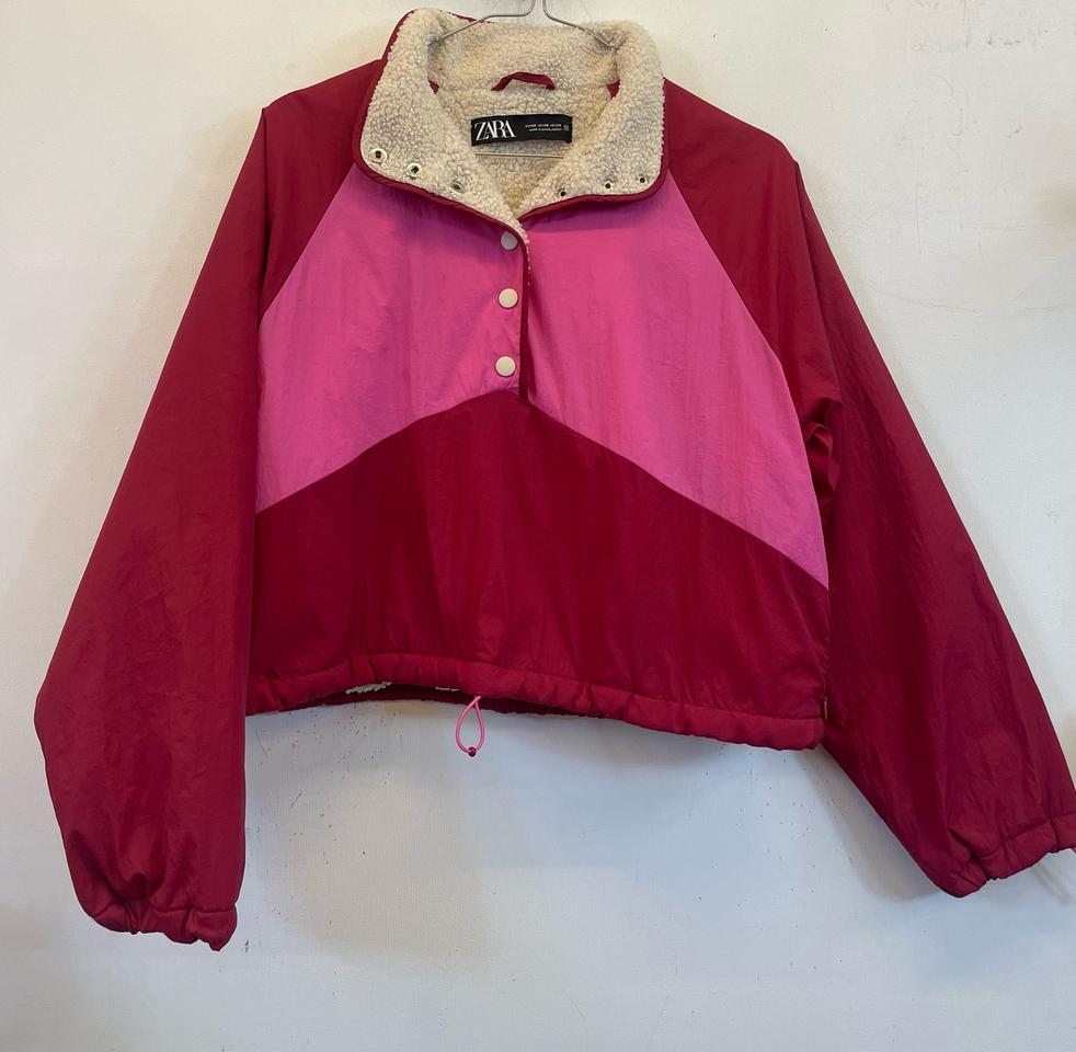 ZARA 자라 양털 안감 아노락 크롭 바람막이:)