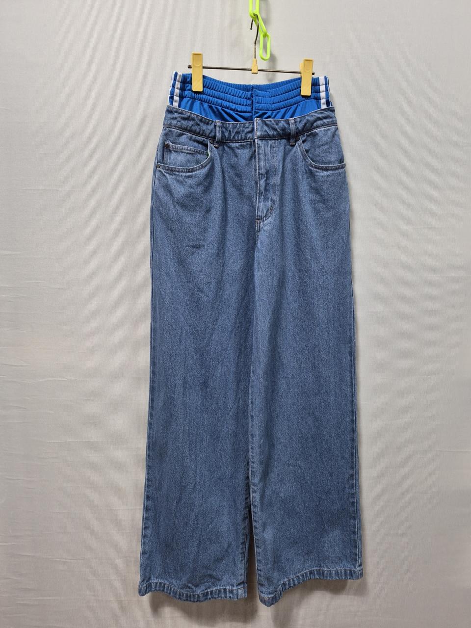 아디다스 크세니아슈나이더  데님 와이드 팬츠 28