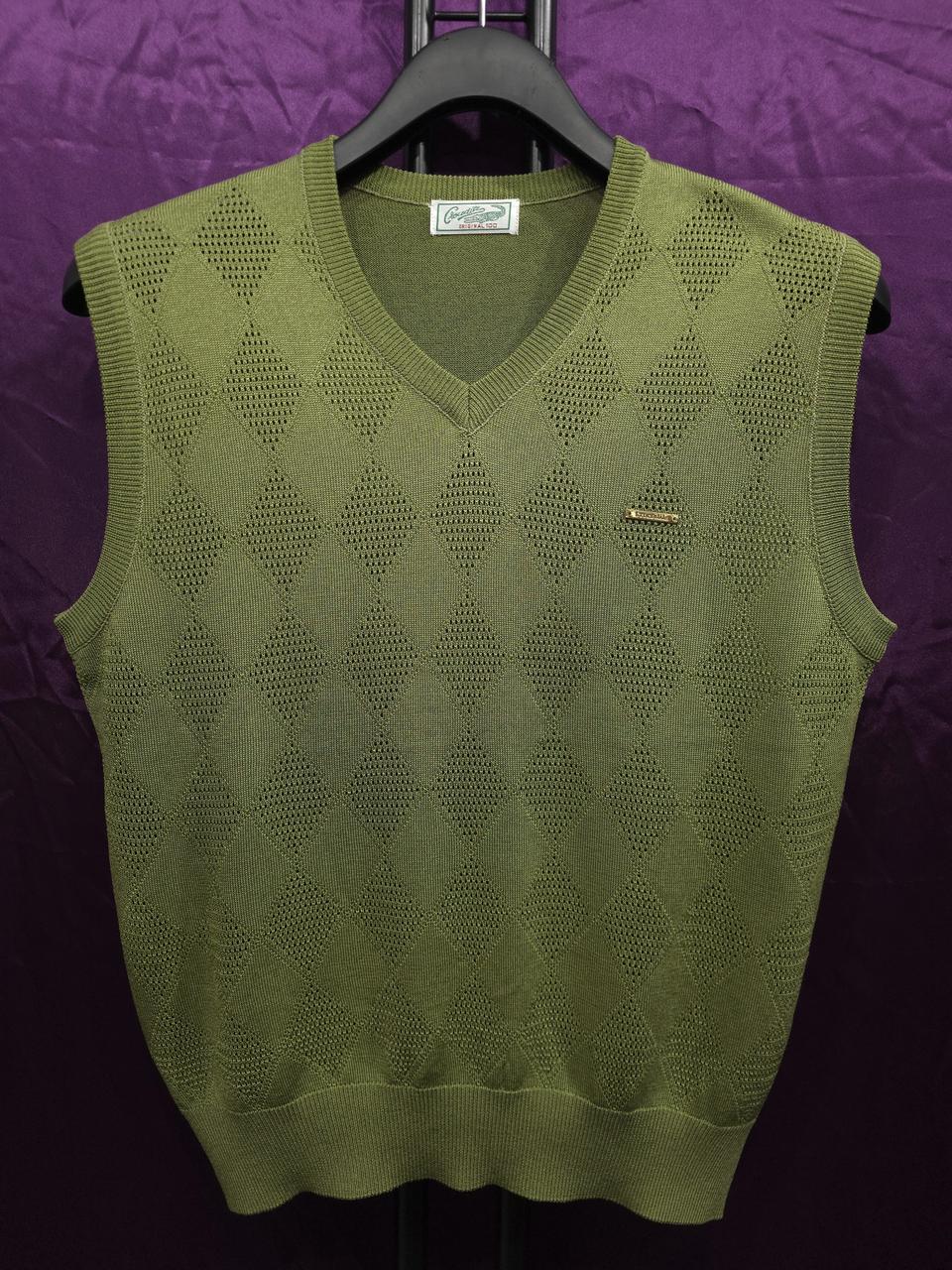 크로커다일 망사 아가일패턴 니트 조끼 100