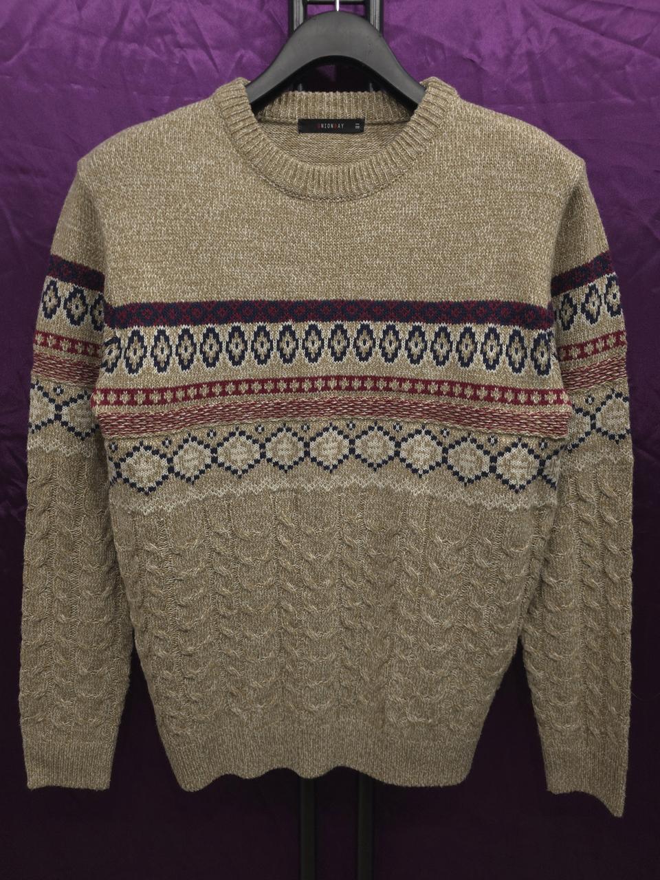 유니온베이 페어아일패턴 니트 스웨터 100