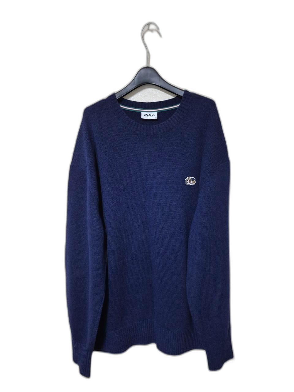 헤지스 피즈 더블로고 니트