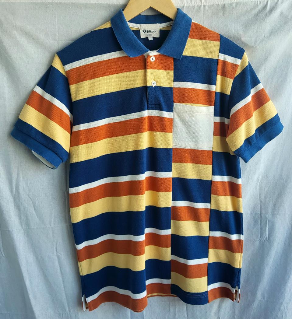 타케오키쿠치 남성 반팔 카라티 폴리혼방 L 슬림핏 여름 티셔츠