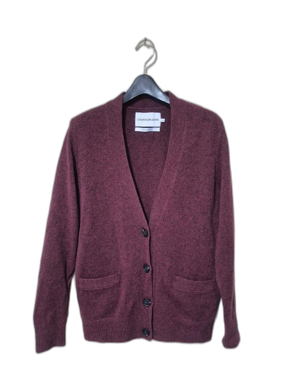 캘빈클라인진 셰틀랜드 울 가디건