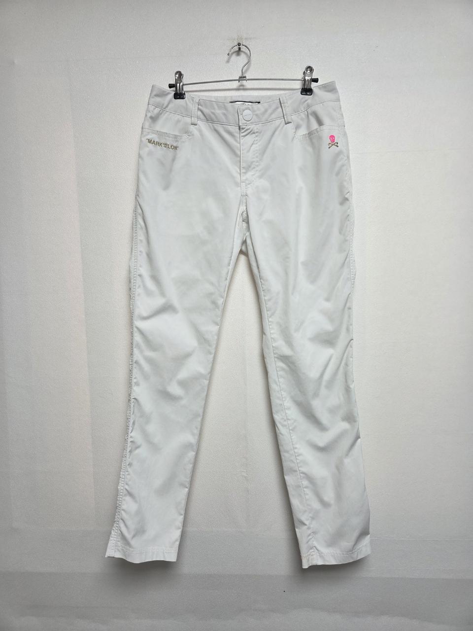 마크앤로나 여성 로고자수 골프 팬츠 화이트(L) 