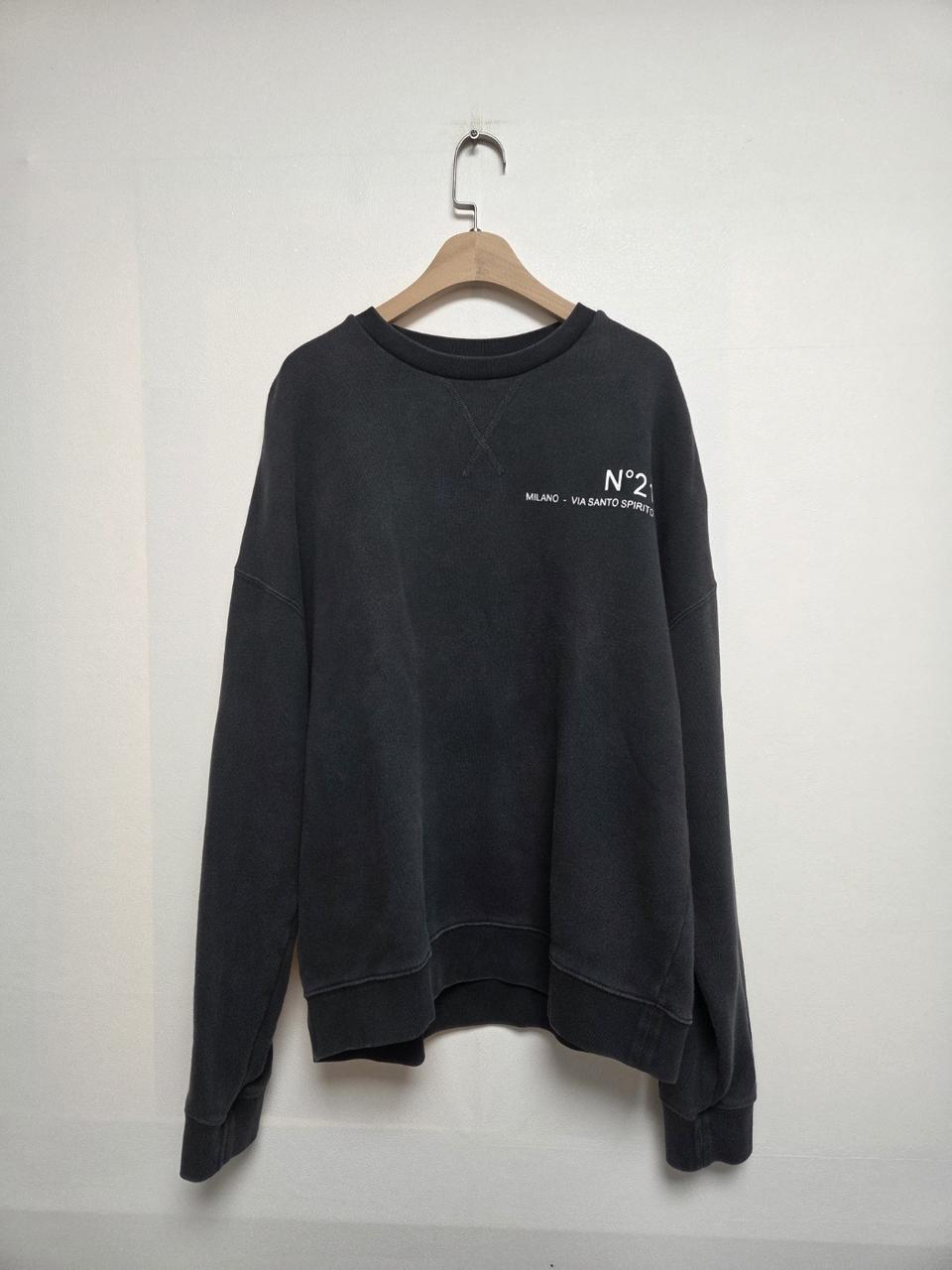 N21 로고 프린팅 맨투맨 그레이(L)