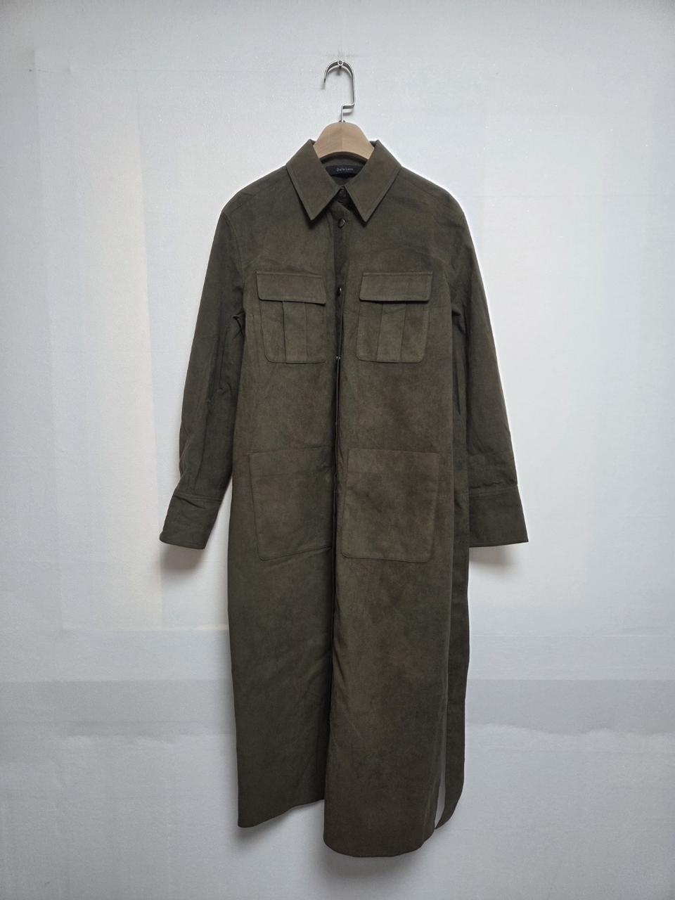 델라라나 스웨이드 코트형 롱원피스 브라운(S)