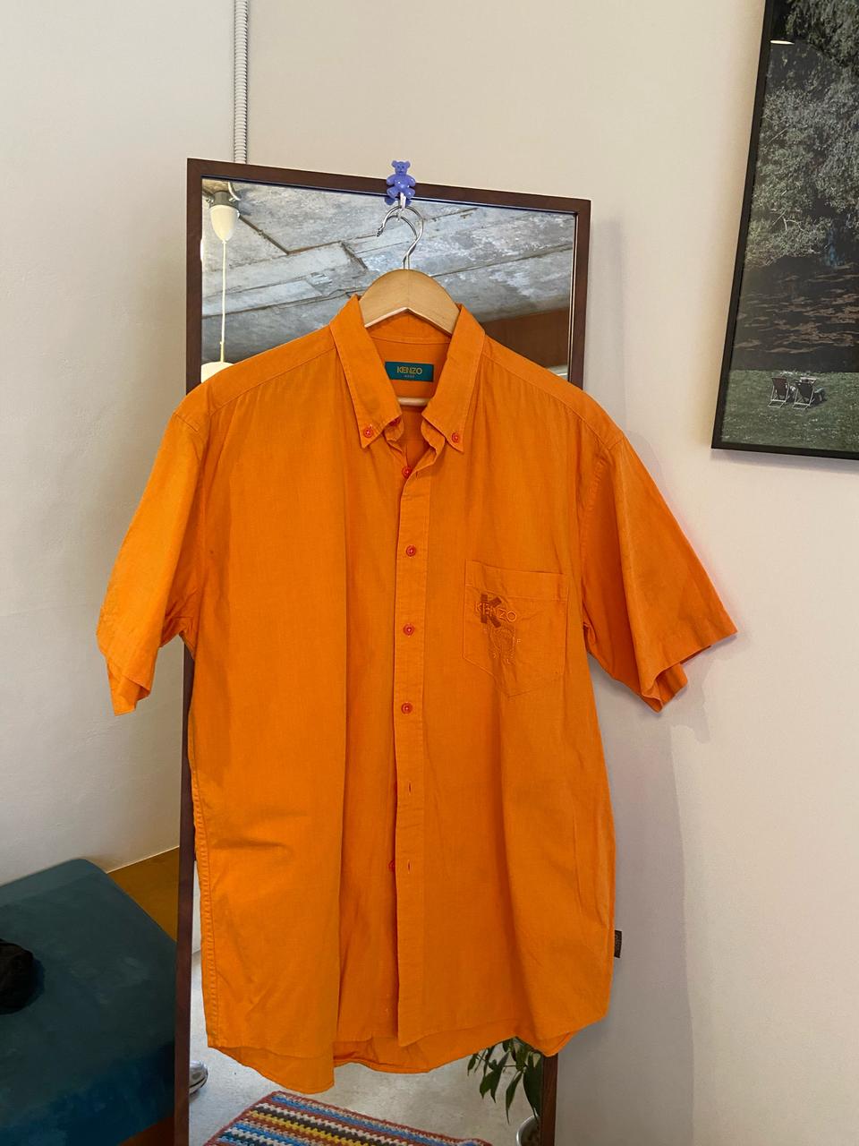 KENZO 겐조 오렌지색 반팔 셔츠