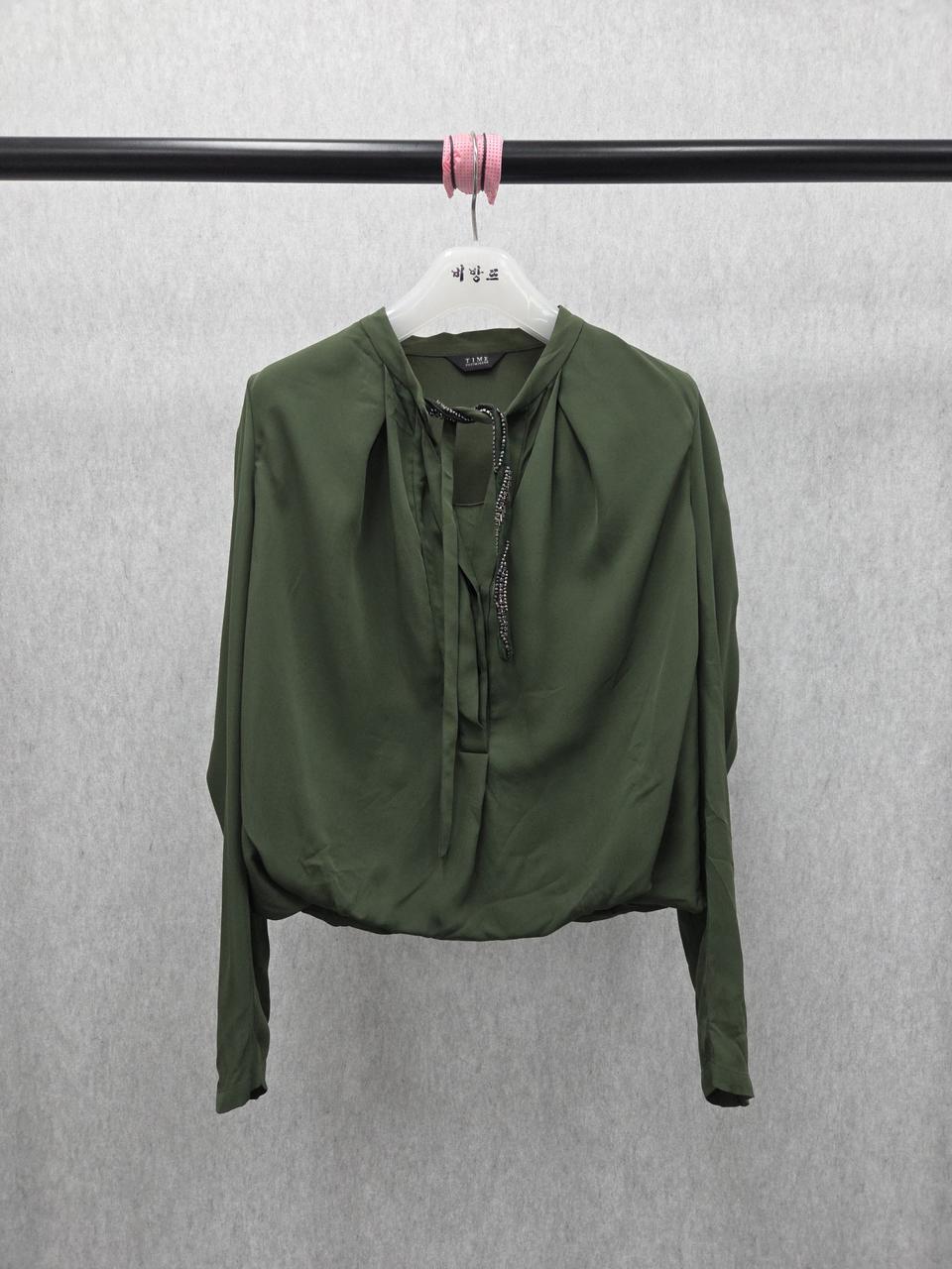 여성 55size 타임 긴팔 블라우스