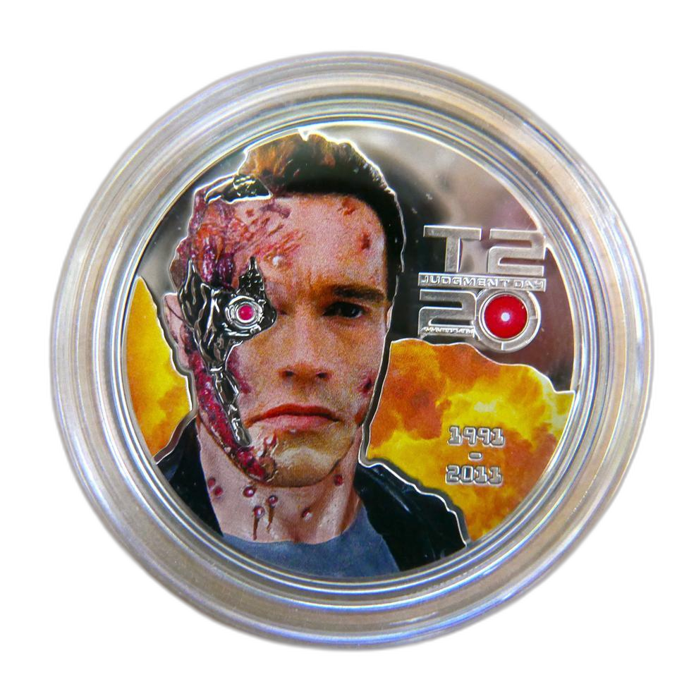 쿡섬 2011 5달라 터미네이터2- 헤드샷 은화