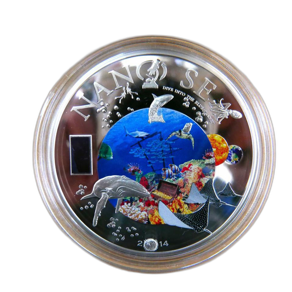 2014 쿡섬 10달라 바다 나노칩 삽입 은화