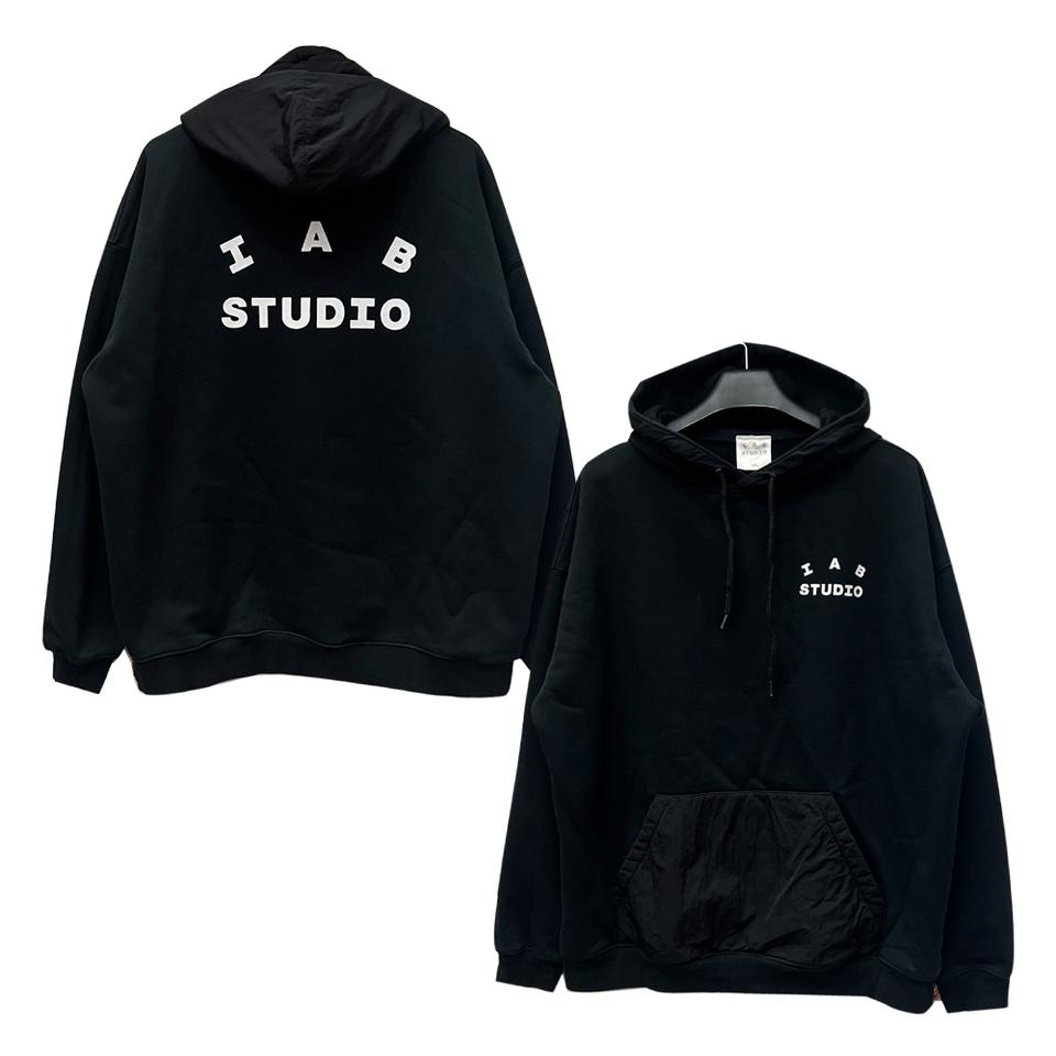 아이앱 스튜디오 우븐 블랙 후드티 2XL