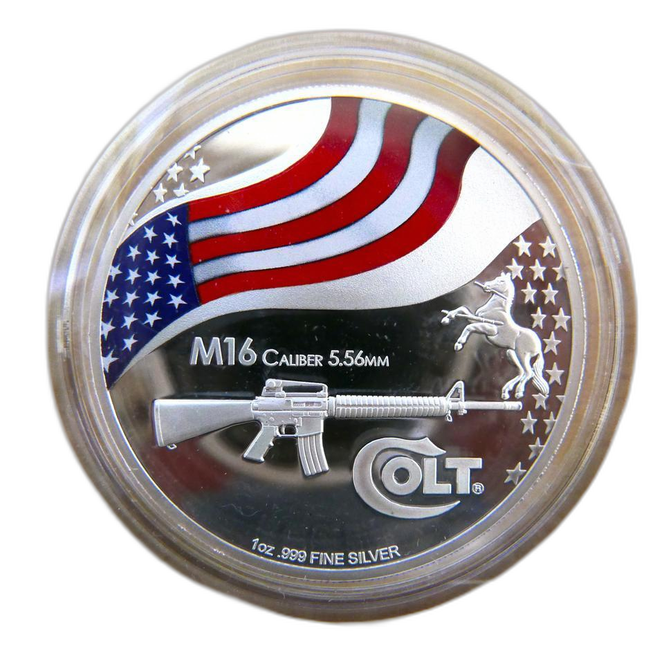 2010 뉴질랜드 콜트사- M16 소총, 1온스 $5 은화