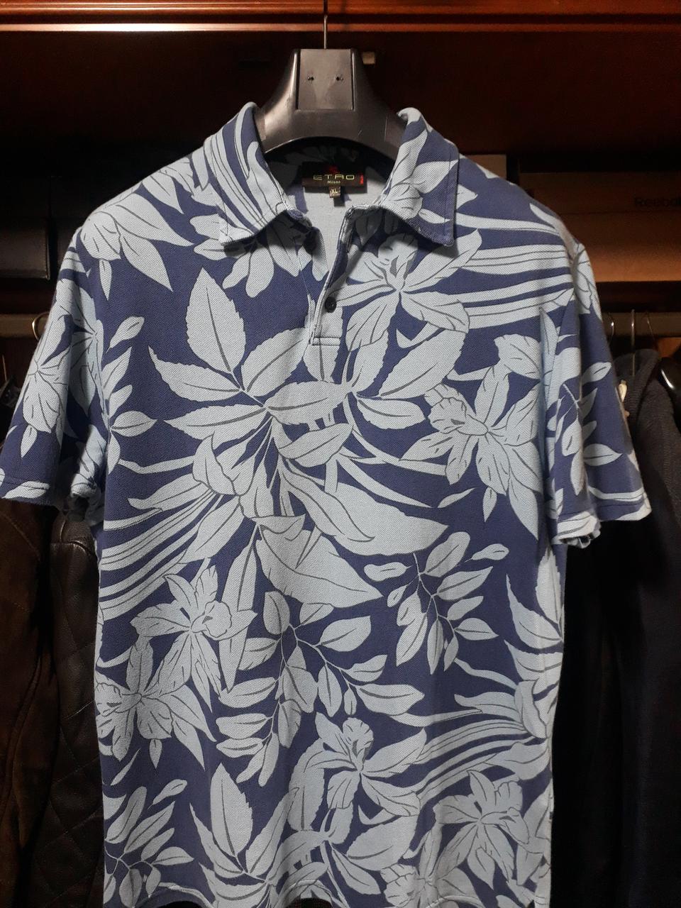    [판매] ETRO(에트로) 플라워 패턴 피케 폴로 셔츠