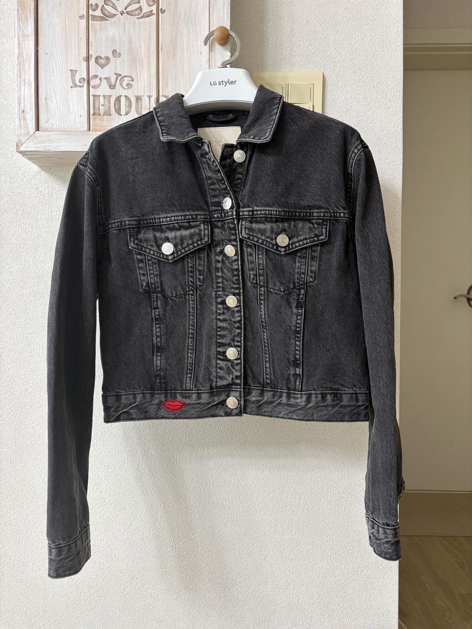 maje(마쥬)흑청 크롭 데님 자켓 38