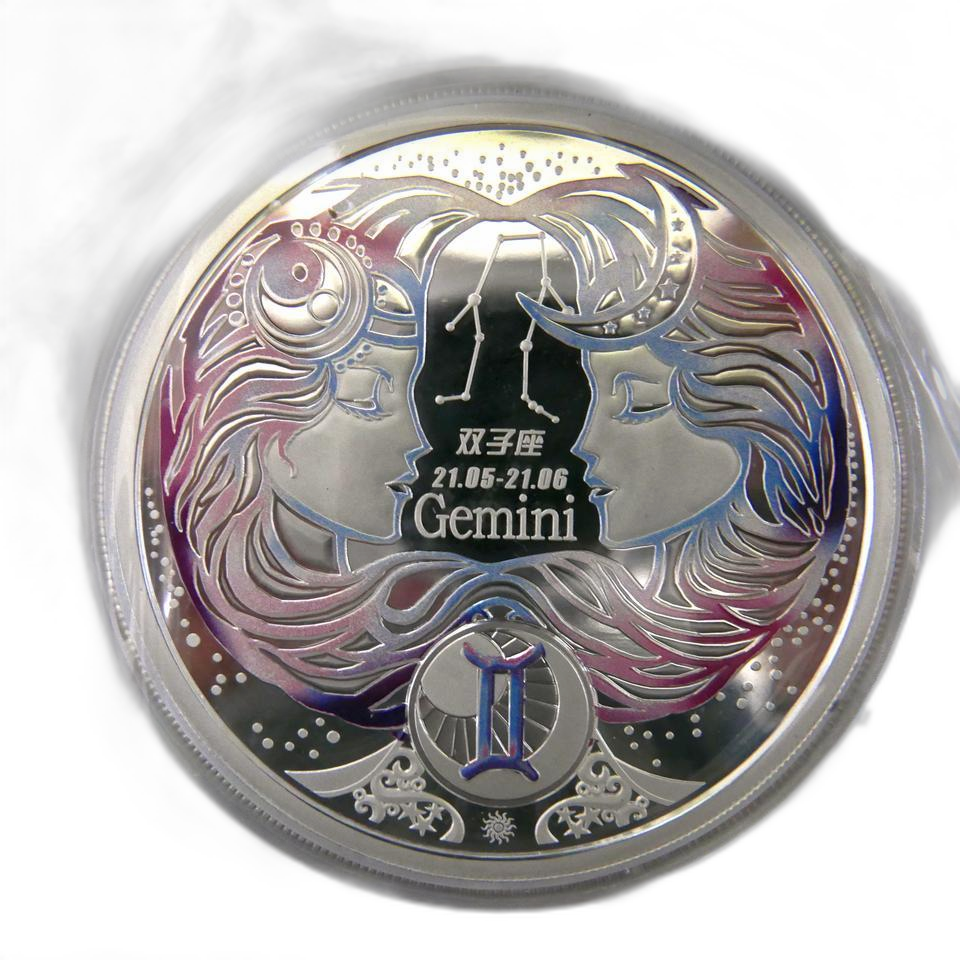 상해 민트사, 조디악- 쌍둥이 자리, 60g/99.9% 실버 메달