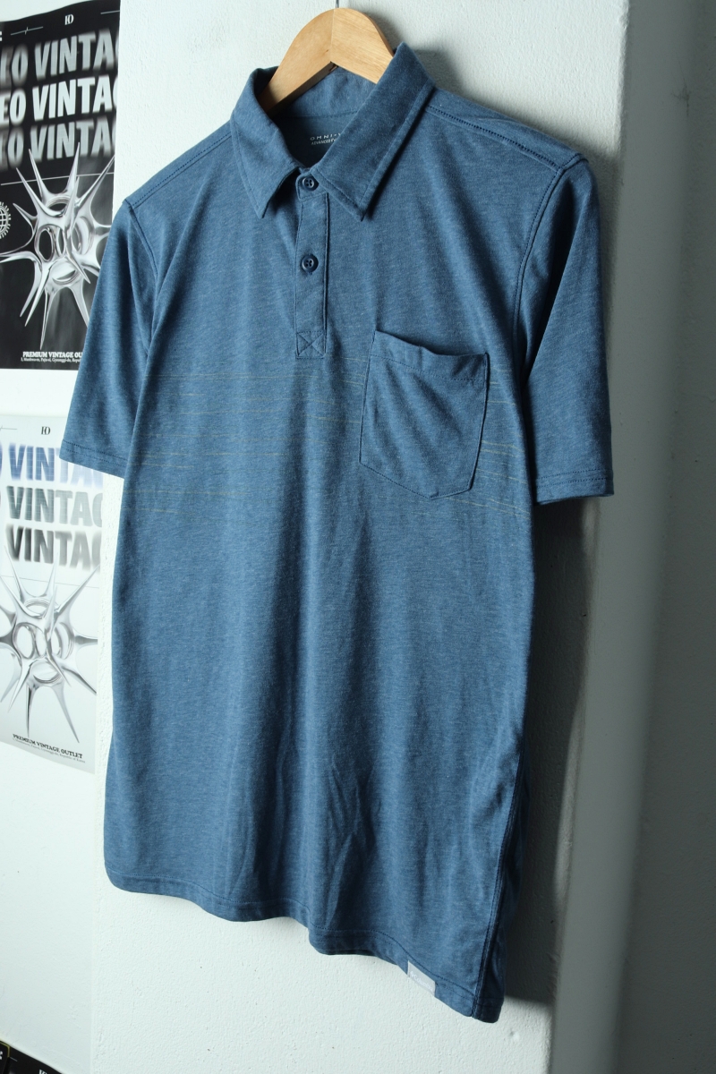 (S) 컬럼비아 반팔 카라 티셔츠 등산 기능성 블루-17C9B