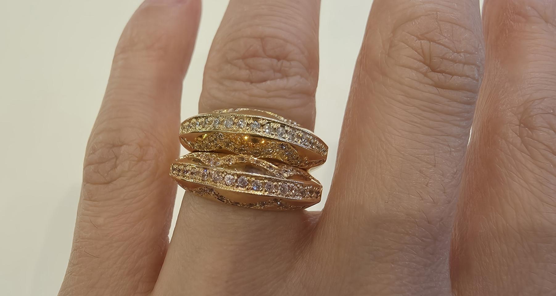 <거의새것>18k_화려한 큐빅 쌍가락지