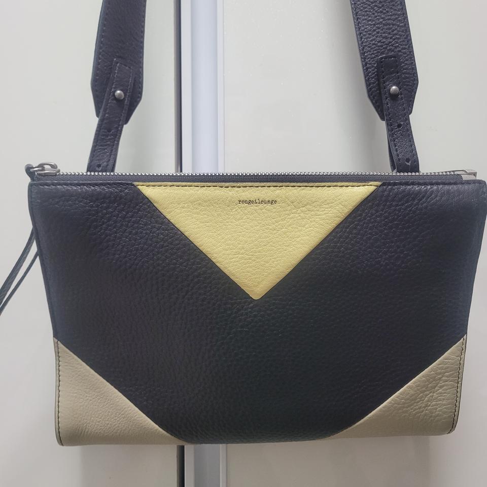 루즈앤라운지 투톤 가죽 크로스백