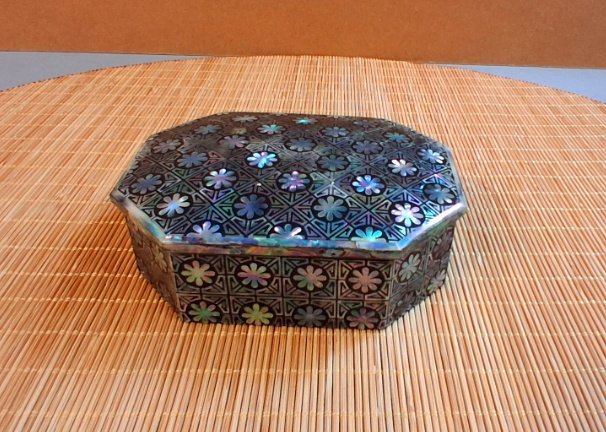 국화문 자개 소품함 나전칠기 쥬얼리함 나전상감