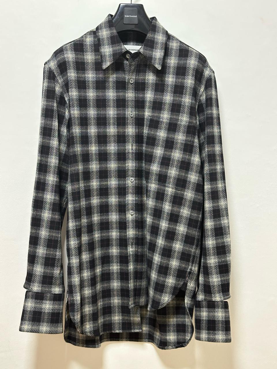 솔리드옴므 체크 셔츠 46사이즈