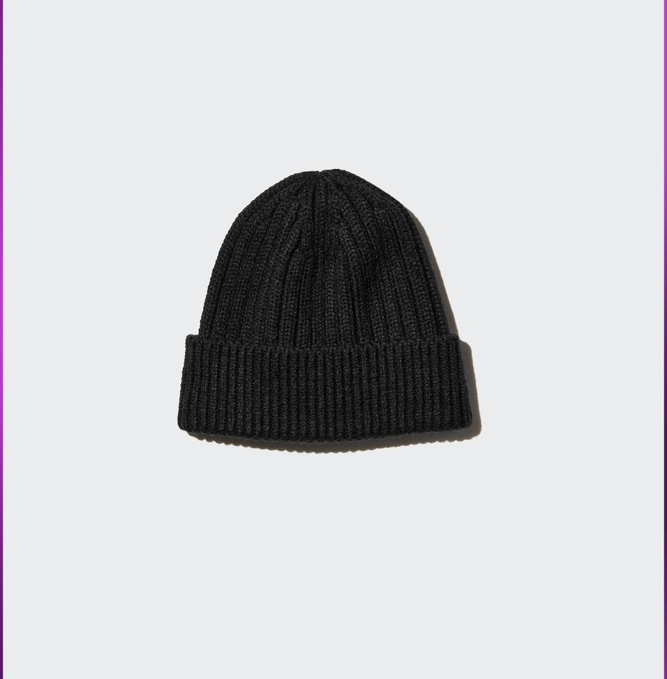 새상품 유니클로 히트텍립비니 블랙색상