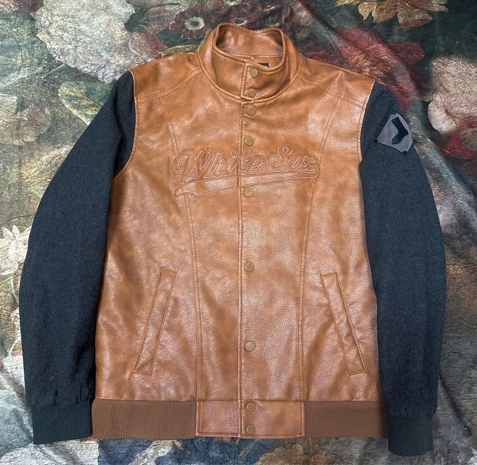 MLB 빈티지 화이트삭스 브라운레더자켓 105 가죽자켓 소가죽자켓 자켓