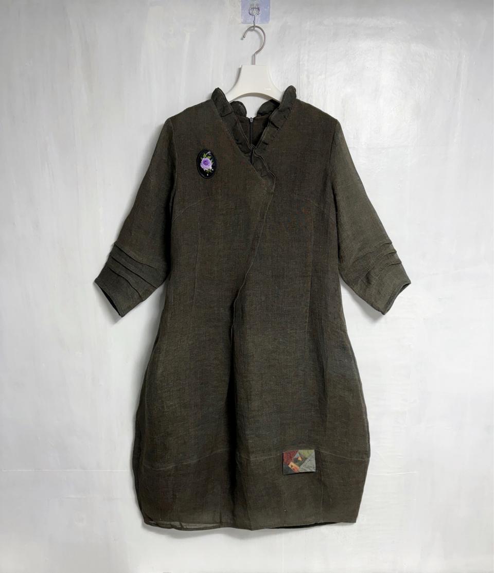 천연염색 모시 원피스