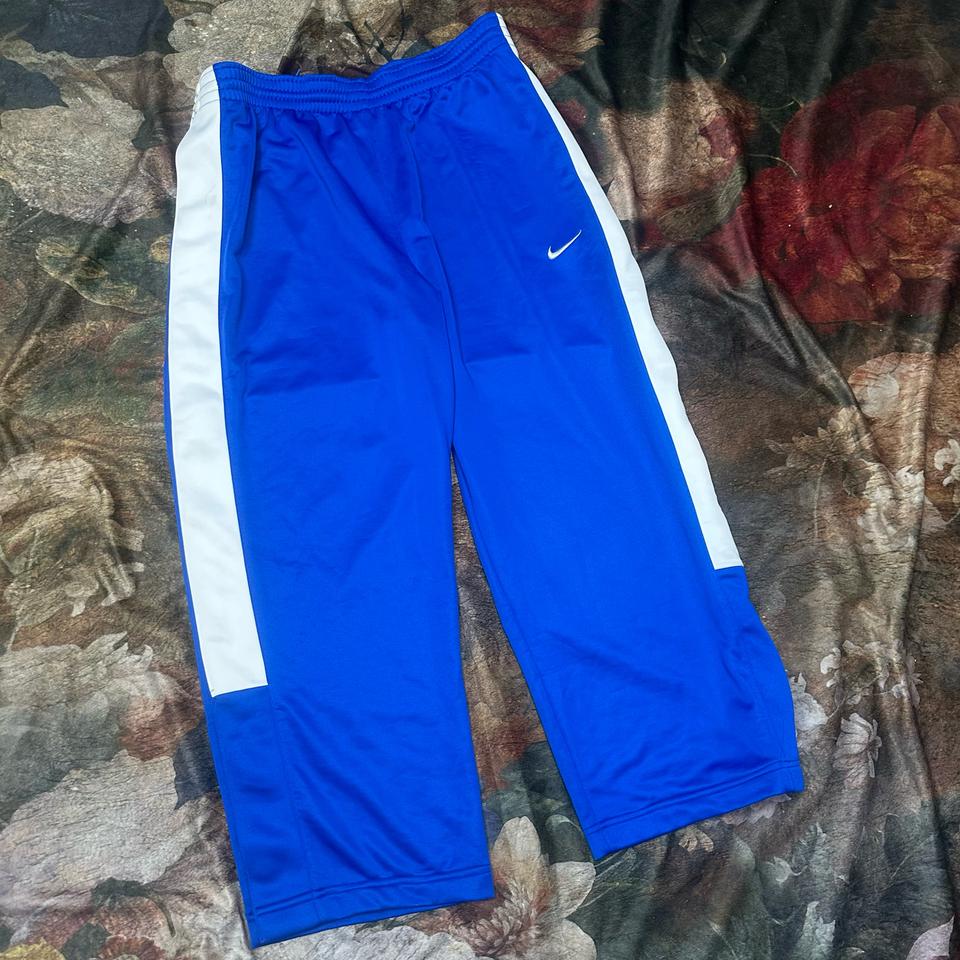 나이키 빈티지 드라이핏 사이드버튼 블루와이드트랙팬츠 XL 아디다스 츄리닝