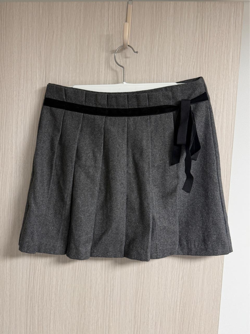 로미 주름 리본 스커트 치마 1사이즈