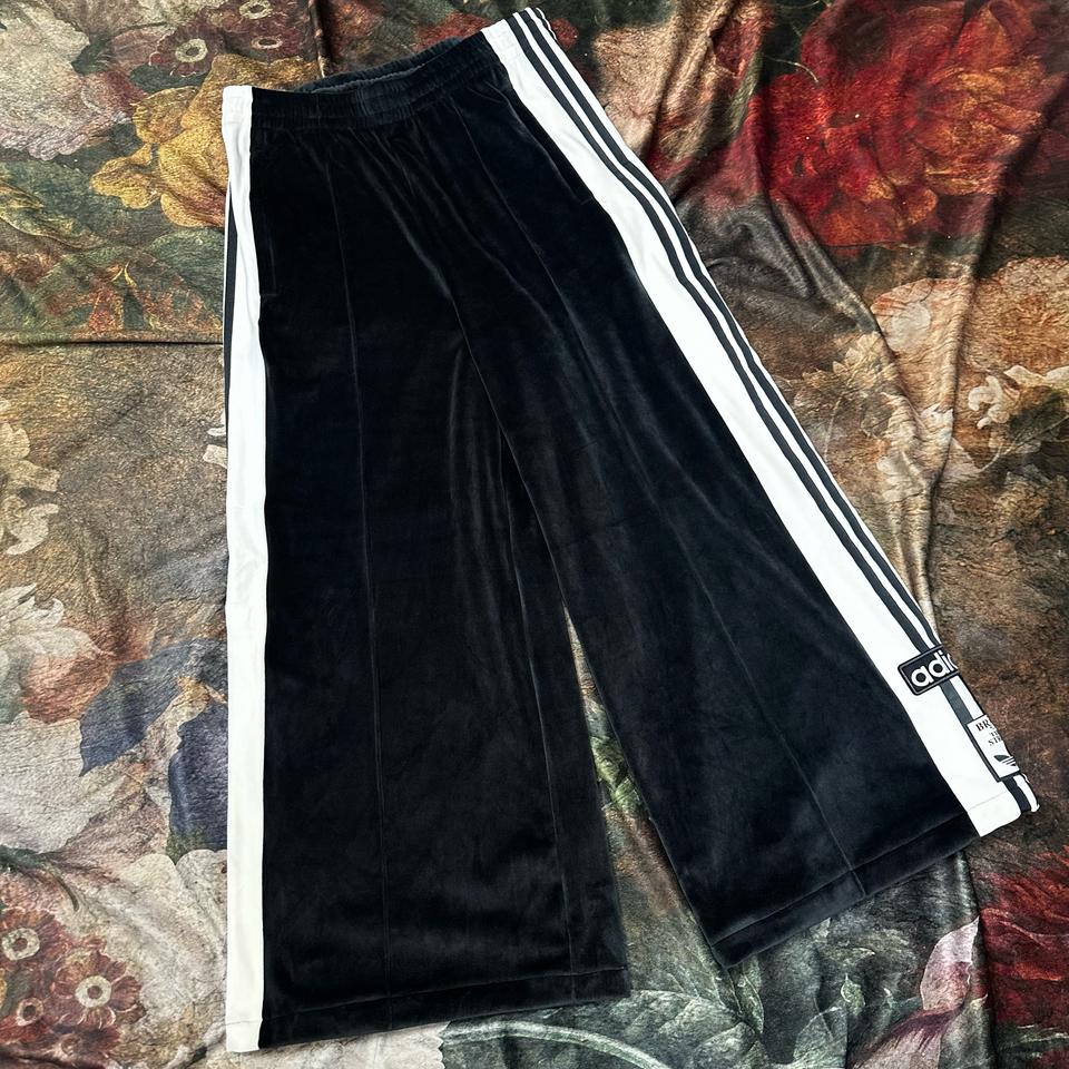 아디다스 빈티지 사이드버튼 블랙벨벳와이드트랙팬츠 XL 아디다스벨벳 나이키