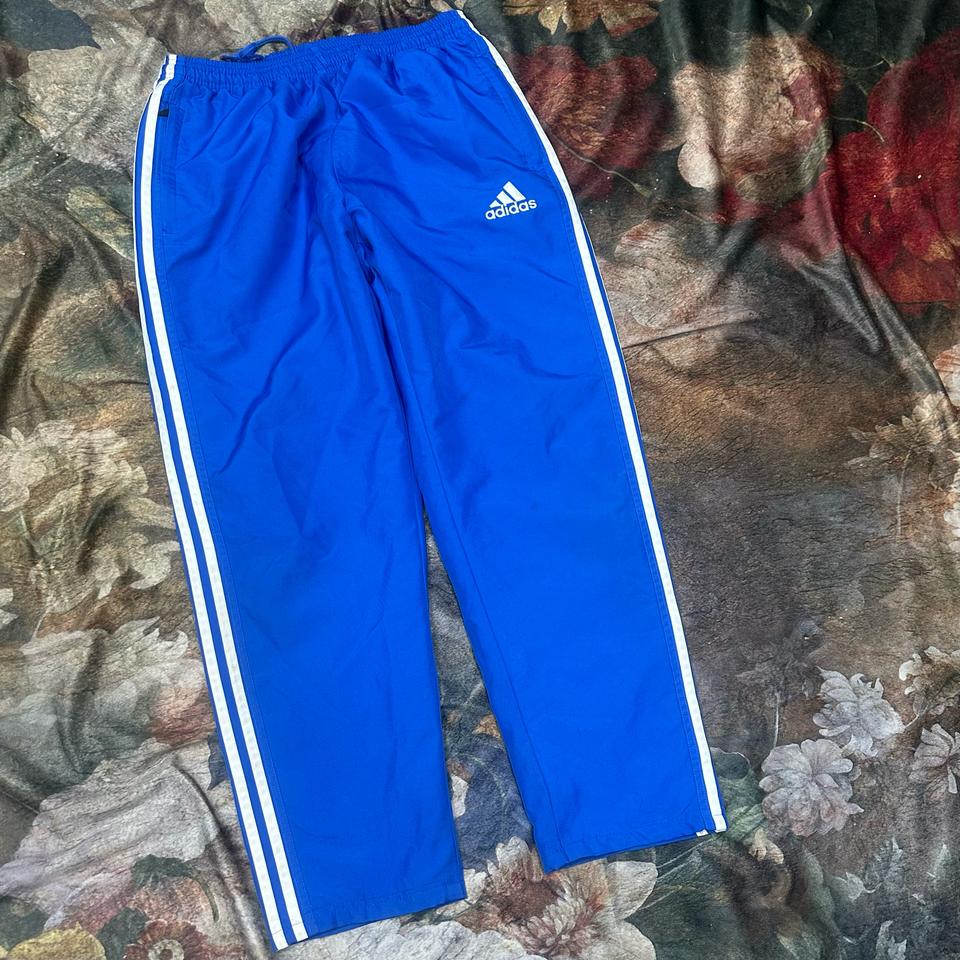 아디다스 빈티지 삼선 퍼포먼스로고 블루누빔트랙팬츠 L 나이키 츄리닝