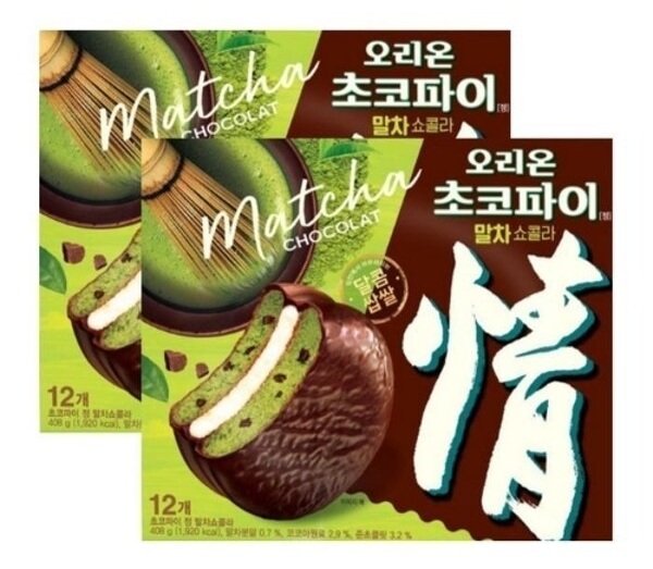 오리온 초코파이 말차쇼콜라 12개입 2개