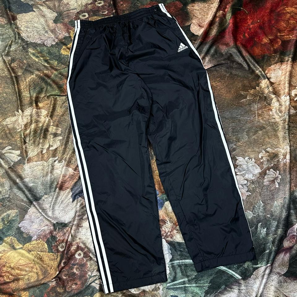 아디다스 빈티지 올드스쿨 퍼포먼스로고 사이드버튼블랙트랙팬츠 XL 나이키